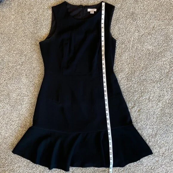 1.State black lined sleeveless ruffle hem round neck dress. Women's size 10 - Picture 8 of 8